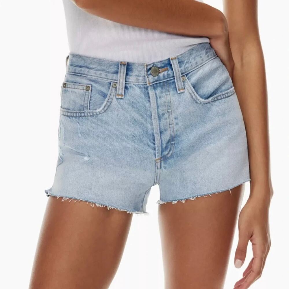 Denim Forum The Yoko Short - Blue - Light Wash - 100% Organic Cotton - Size 28